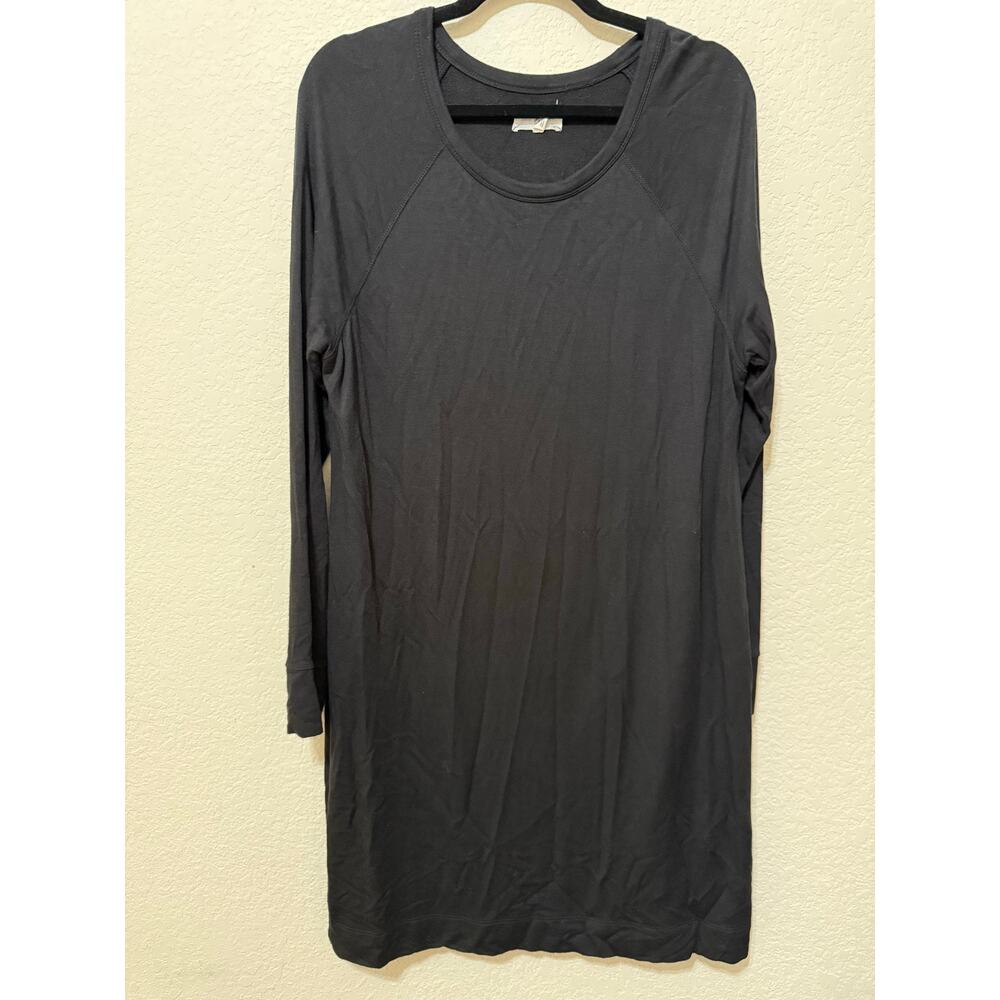 Lou & Grey Black Long Sleeve Tunic Dress Size‎ Large Soft Casual Minimalist